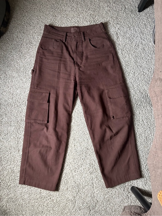 MATE the Label Pants - MATE The Label Cargo Carpenter Pant Organic Cotton Chocolate Brown Small